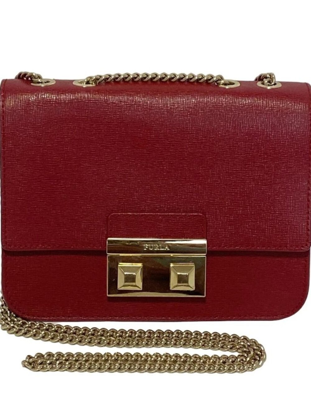 FURLA - Bordeaux Leather Shoulder Bag